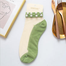 Laden Sie das Bild in den Galerie-Viewer, Damen Perlen Knöchelhohe Socken aus Netzstoff