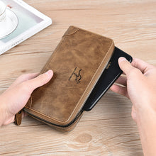 Laden Sie das Bild in den Galerie-Viewer, Herr Geldbörse mit großem Fassungsvermögen mit Reißverschluss