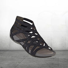 Laden Sie das Bild in den Galerie-Viewer, Runder Zehenpartie Hohle römische Gladiator-Sandalen