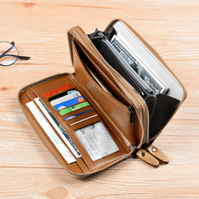 Laden Sie das Bild in den Galerie-Viewer, Herr Geldbörse mit großem Fassungsvermögen mit Reißverschluss