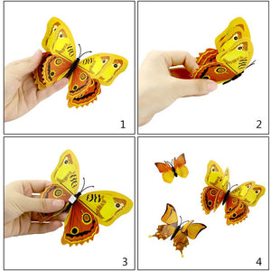 3D Schmetterlingsdekor für die Wand, 12 Stk