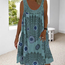Laden Sie das Bild in den Galerie-Viewer, Sexy Bedrucktes Schulterfreies Lockeres Kleid