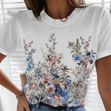 Laden Sie das Bild in den Galerie-Viewer, Lässiges Lockeres Kurzärmeliges T-shirt Für Damen