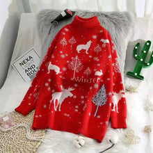 Laden Sie das Bild in den Galerie-Viewer, Weihnachten Modischer Damen Pullover