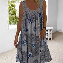Laden Sie das Bild in den Galerie-Viewer, Sexy Bedrucktes Schulterfreies Lockeres Kleid