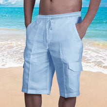 Laden Sie das Bild in den Galerie-Viewer, Einfarbige Strandshorts mit Tasche und Kordelzug