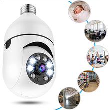 Laden Sie das Bild in den Galerie-Viewer, Intelligente drahtlose WiFi Vollfarbkamera mit Glühbirne