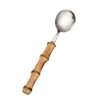 Laden Sie das Bild in den Galerie-Viewer, Luxus natürliche Bambusgriff Besteck