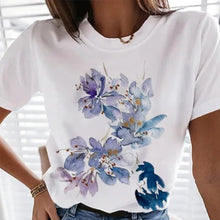Laden Sie das Bild in den Galerie-Viewer, Lässiges Lockeres Kurzärmeliges T-shirt Für Damen