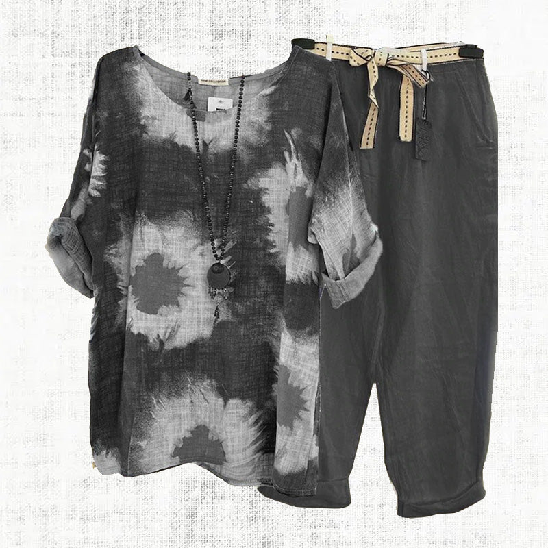 Lässiges 2-teiliges Set mit stilvollem Druck