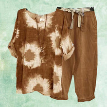 Laden Sie das Bild in den Galerie-Viewer, Lässiges 2-teiliges Set mit stilvollem Druck