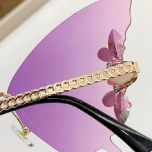 Laden Sie das Bild in den Galerie-Viewer, Sonnenbrille mit Diamant-Schmetterlingsverlauf