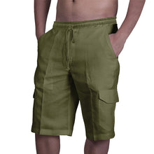 Laden Sie das Bild in den Galerie-Viewer, Einfarbige Strandshorts mit Tasche und Kordelzug
