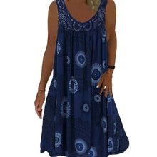 Laden Sie das Bild in den Galerie-Viewer, Sexy Bedrucktes Schulterfreies Lockeres Kleid