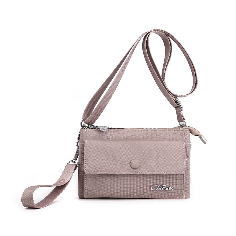 Mehrschichtige Geldbörse mit Reißverschluss für Damen