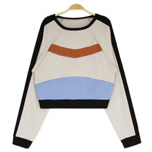 Laden Sie das Bild in den Galerie-Viewer, Stilvolles Langärmliges Sweatshirt mit Farbblockmuster