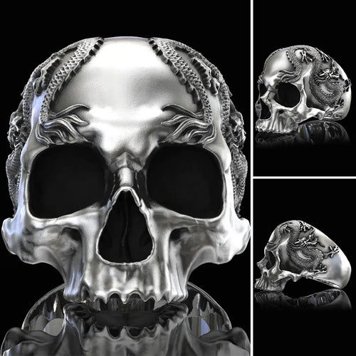 Personalisierter Halloween-Schädel-Ring