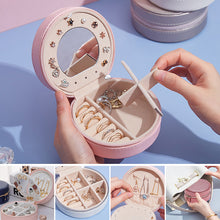 Laden Sie das Bild in den Galerie-Viewer, Tragbare runde Aufbewahrungsbox für Schmuck