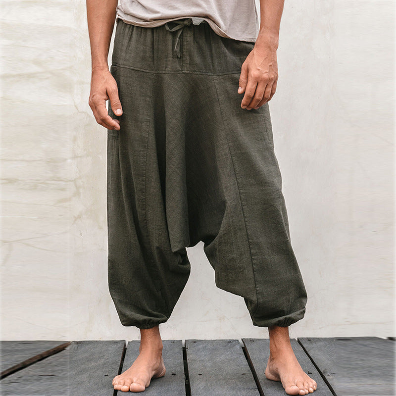 Männer Baggy Hippie Yoga Haremshose