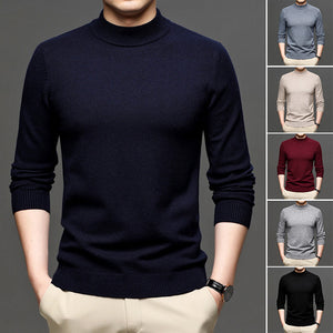 Kaschmir-Strickpullover mit halbem Rollkragen