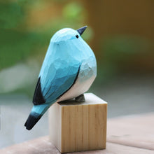 Laden Sie das Bild in den Galerie-Viewer, Süße Handgefertigte Vogelholzschnitzdekoration