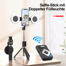 Laden Sie das Bild in den Galerie-Viewer, Selfie-Stick mit LED-Aufhelllicht