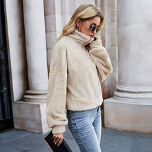 Laden Sie das Bild in den Galerie-Viewer, Dickes Sweatshirt mit Stehkragen