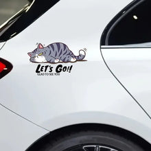 Laden Sie das Bild in den Galerie-Viewer, Kreativer Cartoon Katzen Motorrad Auto Aufkleber