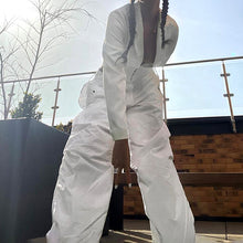 Laden Sie das Bild in den Galerie-Viewer, Lockere Cargohose mit mehreren Taschen und Kordelzug