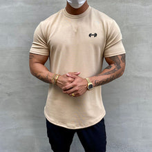 Laden Sie das Bild in den Galerie-Viewer, Elastisches Sport-T-Shirt aus reiner Baumwolle