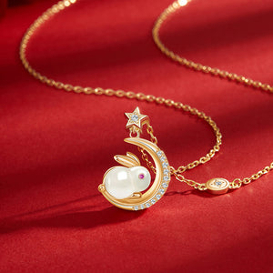 Hetian Jade-Kaninchen-Halskette