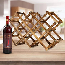 Laden Sie das Bild in den Galerie-Viewer, Klappbares Weinregal aus Holz