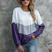 Laden Sie das Bild in den Galerie-Viewer, Dreifarbiges langärmliges T-Shirt