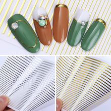 Laden Sie das Bild in den Galerie-Viewer, Geometrische 3D Linien-Nagelaufkleber