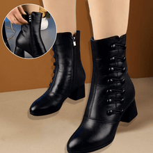Laden Sie das Bild in den Galerie-Viewer, Warme Lederstiefel mit seitlichem Knopf