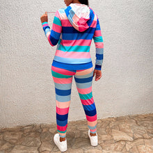 Laden Sie das Bild in den Galerie-Viewer, Lässig Gestreiftes 2-Teiliges Set