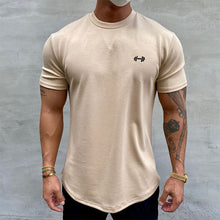 Laden Sie das Bild in den Galerie-Viewer, Elastisches Sport-T-Shirt aus reiner Baumwolle