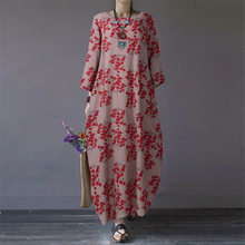 Laden Sie das Bild in den Galerie-Viewer, Vintage-Kleid mit Rundhalsausschnitt