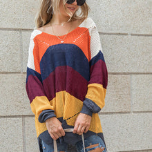 Laden Sie das Bild in den Galerie-Viewer, Kontrastgestreifter Pullover