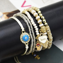 Laden Sie das Bild in den Galerie-Viewer, Mehrschichtiges Armband mit Augenperlen und Temperament