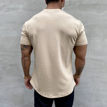 Laden Sie das Bild in den Galerie-Viewer, Elastisches Sport-T-Shirt aus reiner Baumwolle