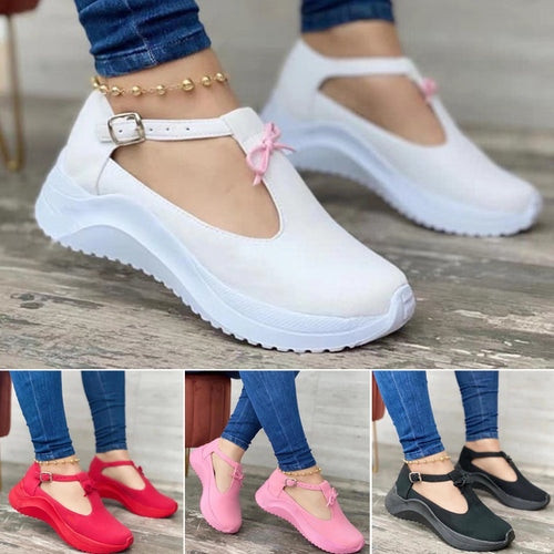 Einfarbige Sommersandalen Mit Schleife
