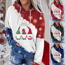 Laden Sie das Bild in den Galerie-Viewer, Lässiger Hoodie mit Weihnachtsmotiv