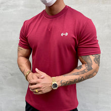 Laden Sie das Bild in den Galerie-Viewer, Elastisches Sport-T-Shirt aus reiner Baumwolle