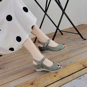 Klassische Lässige Sandalen Mit Fischmaul