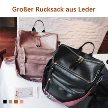 Laden Sie das Bild in den Galerie-Viewer, Vintage-Rucksack für Damen mit großem Fassungsvermögen