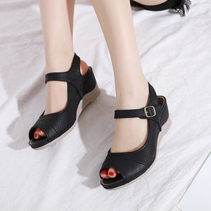 Klassische Lässige Sandalen Mit Fischmaul