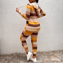 Laden Sie das Bild in den Galerie-Viewer, Lässig Gestreiftes 2-Teiliges Set