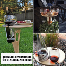 Laden Sie das Bild in den Galerie-Viewer, Tragbarer Weintisch für den Außenbereich