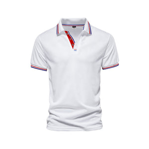Einfarbiges Poloshirt mit Reverskragen
